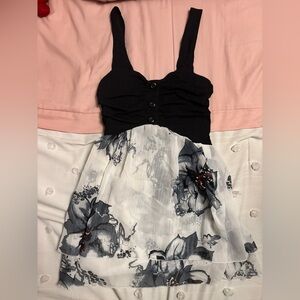 Black and White Floral Top